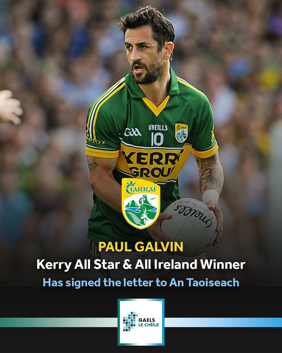 🗣GAELS🗣

Ciarraí legend Paul Galvin @pgal10 has signed the letter. You can too 👇

gaelslettertotaoiseach.ie

Just click the link, add your name & your club. It’s as simple as that. 

Show your support 🙏

#Gaels #GAA #Ireland #CitizensAssembly #PlayYourPart