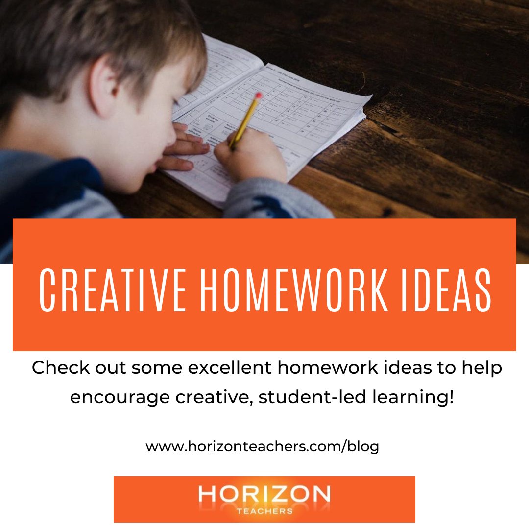 Motivating your class to view homework might be something of a challenge! Check out some creative homework ideas on our blog! - See more at: bit.ly/43BXqVA #horizonteachers #blogpost #homeworkideas #education #teachertips