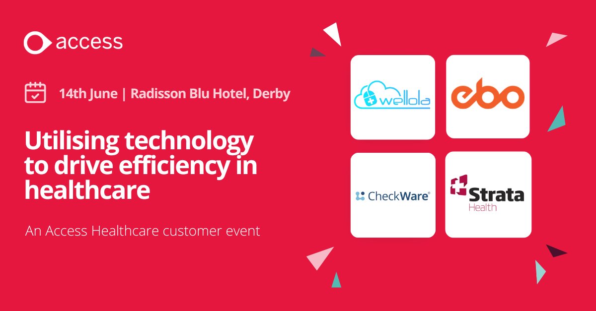 We are looking forward to hosting our event tomorrow with our partners @EBO_ai, @CheckWare, @Wellola and @StrataHealthUK 

Find out more about the event at ow.ly/AHF450ON8WI