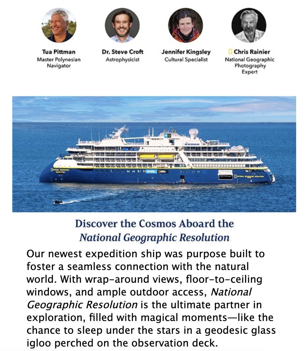 drcroft's tweet image. I'm excited to be a guest speaker on the epic @LindbladExp @NatGeo "Journey Across the Remote Pacific" in October. See the link for some special offers, and you can save an additional $1000 with code "telescope" 🔭 expeditions.com/en-US/expediti…