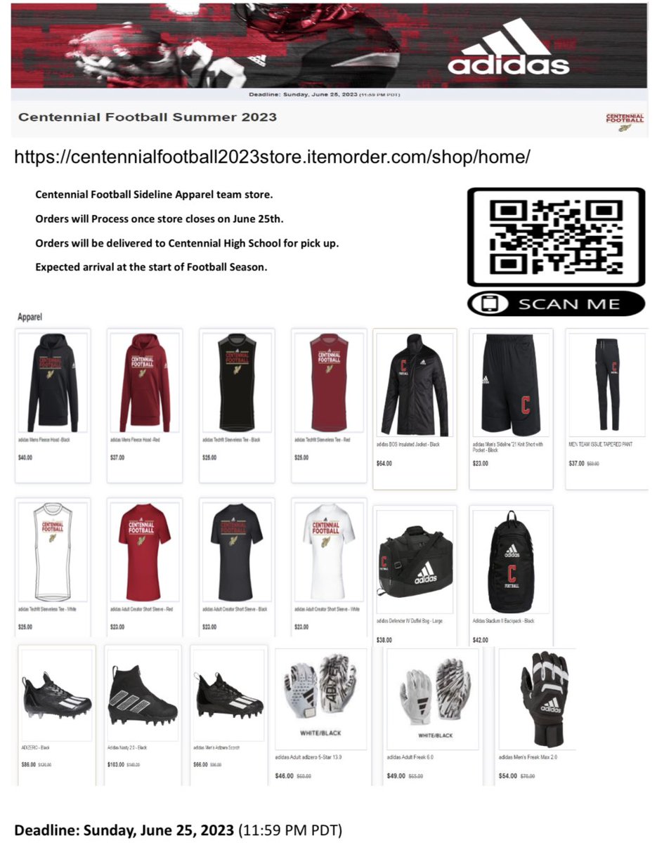 Sideline apparel store

…ennialfootball2023store.itemorder.com/shop/home/