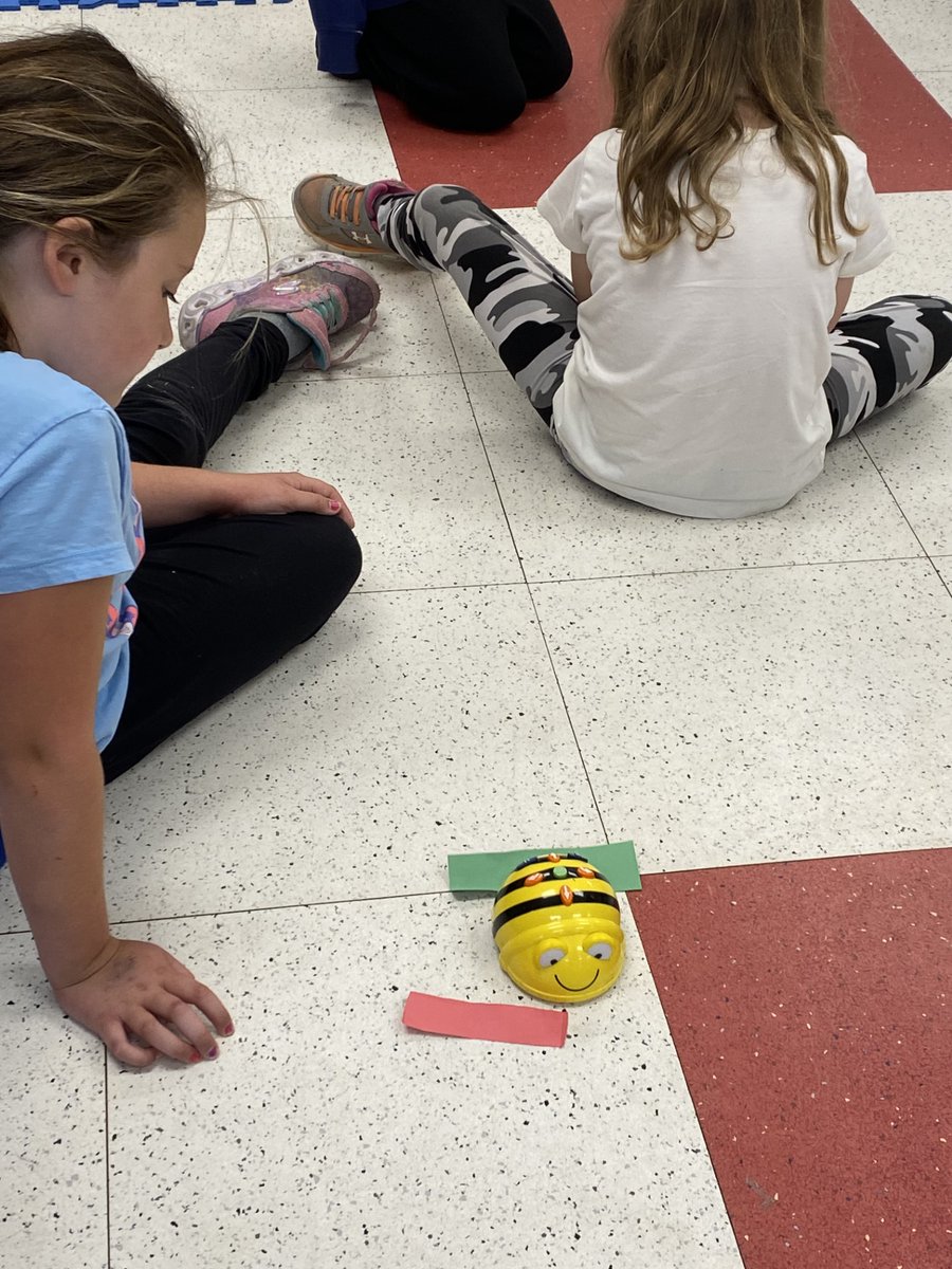 YorkRiverPS's tweet photo. The Grade 2's are learning about coding and were able explore the Beep bots. We set up a start and fish line for our beep bots and tried to get them to travel the direction to our stop signs by coding. https://t.co/yCUVyecgdp