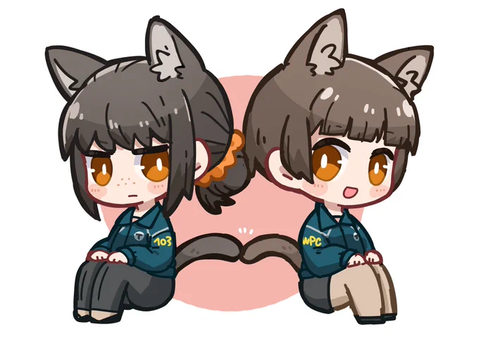 私も再掲しちゃお!霜月ちゃんと朱ちゃん