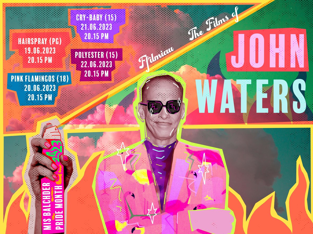 Wythnos nesaf byddwn yn dathlu gwaith John Waters fel rhan o #MisBalchder2023. Cyfle prin i weld ei waith ar y sgrin fawr.

Next week we will be celebrating the work of John Waters as part of #PrideMonth. A rare chance to see his work on the big screen.

🎟️pontio.co.uk