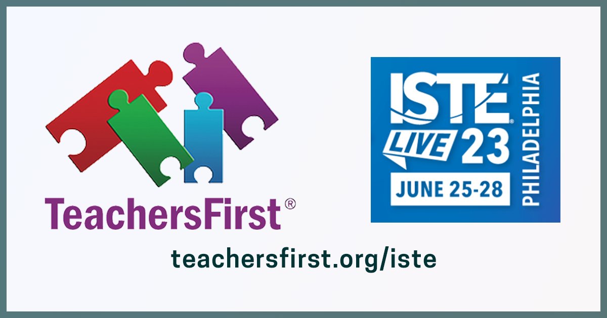 TeachersFirst's tweet image. TeachersFirst’s team of expert #edtechcoaches and contributors is presenting at #ISTELive 23! Learn about easy-to-implement strategies and tools you can use to empower your students during these five on-site presentations. Learn more: bit.ly/3J6kfbN