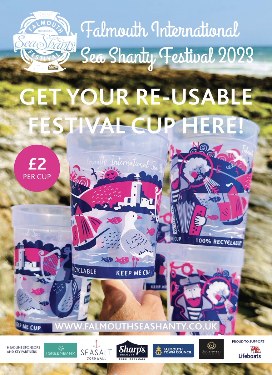 Falmouth Sea Shanty (@falseashanty) on Twitter photo The re-usuable festival cup is here! The vibrant design created by the brilliant team at <a href="/seasaltclothing/">Seasalt Cornwall</a> will be available at venues throughout town, main stage bars & The Cornish Store. Designed to discourage the use of single-use plastics, the cups are also a great keep-sake! The re-usuable festival cup is here! The vibrant design created by the brilliant team at <a href="/seasaltclothing/">Seasalt Cornwall</a> will be available at venues throughout town, main stage bars & The Cornish Store. Designed to discourage the use of single-use plastics, the cups are also a great keep-sake!