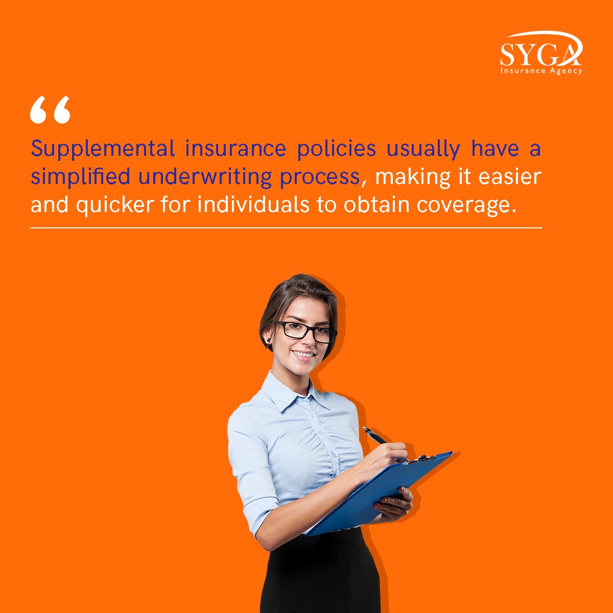 SygaInsurance's tweet image. Get coverage without the hassle! ✍️💼 Supplemental insurance policies offer a simplified underwriting process, making it easier and quicker for individuals to obtain the protection they need. #SupplementalInsurance #EasyCoverage #SimplifiedProcess #QuickApproval #PeaceOfMind