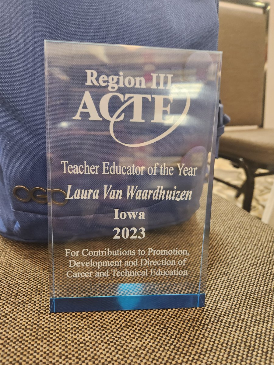 LauraVDubs's tweet photo. Grateful and blessed to be chosen as the @actecareertech #RegionIII CTE Teacher Educator of the Year. https://t.co/3IF1jaNmbK