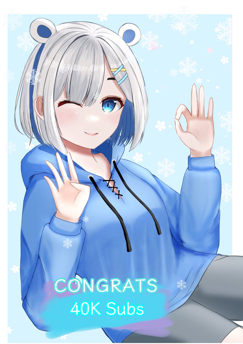 Cya_art's tweet photo. Congrats for 40k subs kuma san~🎉
#しろくまのあーと https://t.co/baiNBR6319