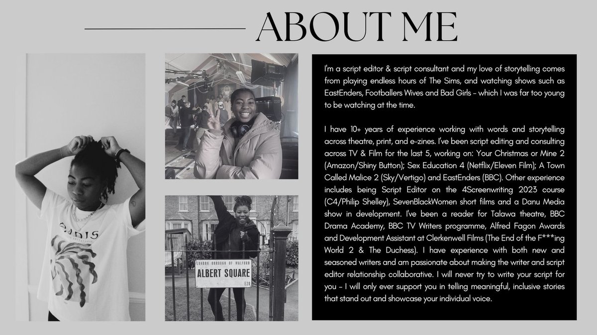 Mariameera01's tweet image. Calling all writers... if you need a script editor/consultant check out my deck and drop me a message for reading, mentoring &amp;amp; development :) x