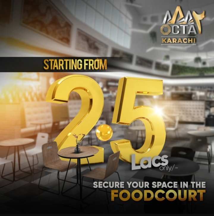 Step into the dynamic world of AAA Octa 2 Karachi. Invest in the culinary heart and secure a prime spot in AAA Octa 2’ Food Court starting from just 2.5 Lac only. @SAKiani3 @SheikhFawadAAA @AaaAssociates