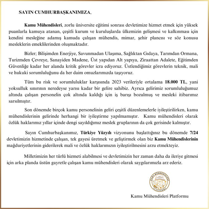 OnurCitir's tweet photo. Kamu Mühendisi, taşerondan kadroya geçen temizlik personelinden çok daha az maaşa çalışmaktadır. Bu eksikliğin giderilmesi gerektiğini düşünüyoruz. @kaMUhendisleri

@RTErdogan @NumanKurtulmus @_cevdetyilmaz @avabdullahguler @fahrettinaltun #SnCBmizaKaMUhendisiMektubu https://t.co/BHI0K1qSBs