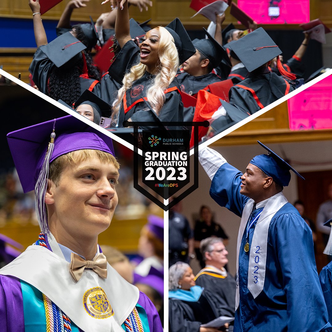 Spring Graduations are now complete! 🎓😁🏅 We extend our heartfelt congratulations to all the graduates from DPS! Head over to DPSNC.net to access and download photos of your beloved graduates! 📸 #WeAreDPS #ClassOf2023 #GradSzn