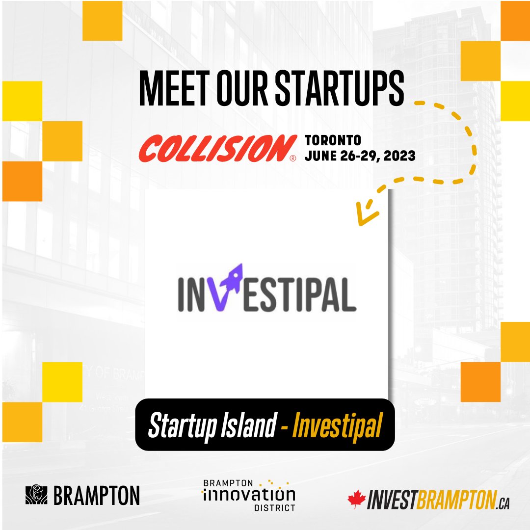 invest_brampton's tweet photo. We're thrilled to announce that three of our @AltitudeAccel startups, @investipal, GridS2, @PoolPalCorp and Anchorsbook will be participating at Startup Island during @CollisionHQ 2023! 🎉 > https://t.co/MwD9fqYDpd #CollisionConF #InvestBrampton #BramptonInnovationDistrict https://t.co/ISiqYHYcBI