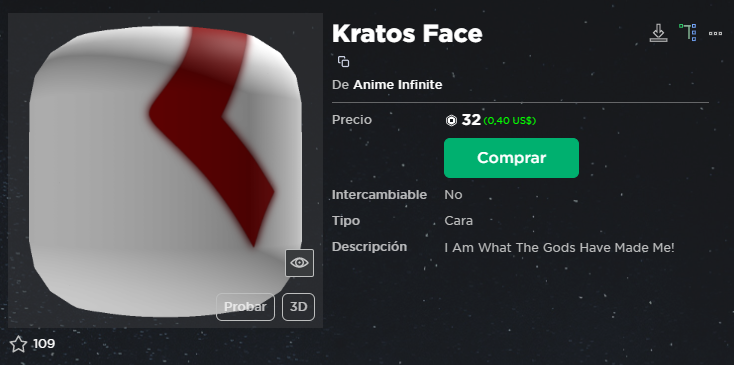 EC_RBX_NDR's tweet photo. Kratos

Link:
https://t.co/nJQZorE0ef

#Roblox #RobloxUGC #UGC #GOW #GodOfWar https://t.co/1efO5iw7rM