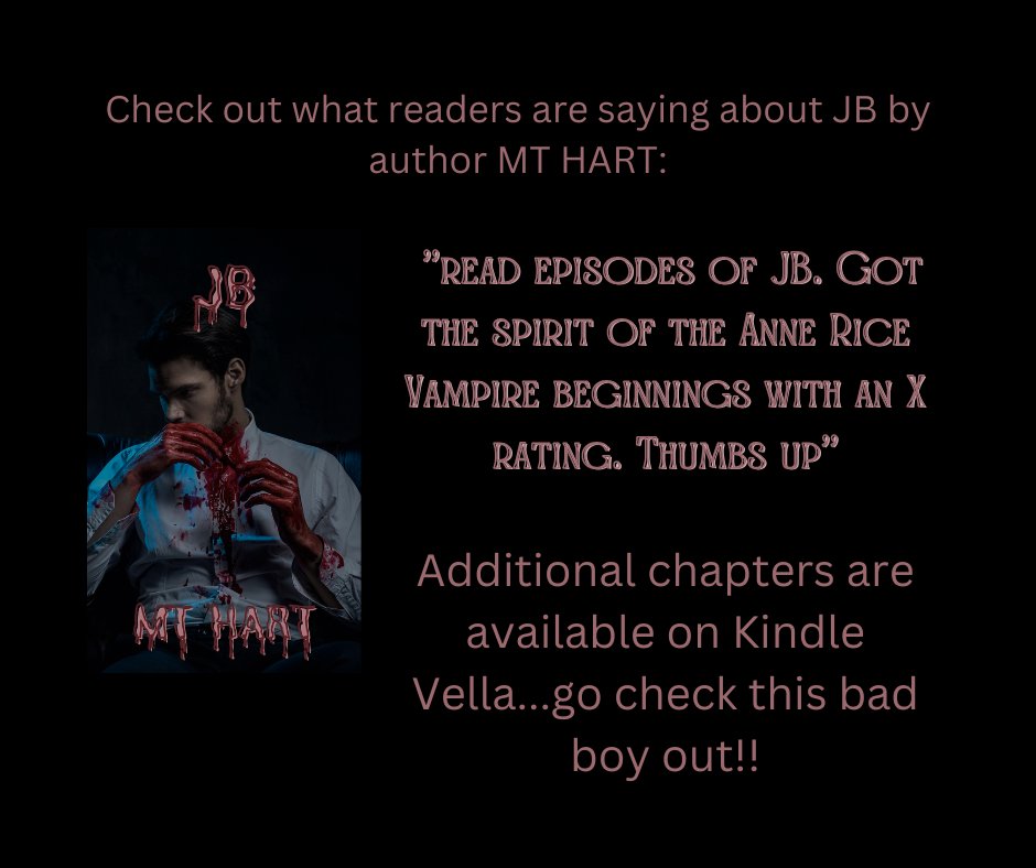 'Got the spirit of the #AnneRice vampire beginnings mixed with an X rating, thumbs up' I don't think you could have given me a better compliment. My favorite author! More to come! @mthart12 amazon.com/kindle-vella/s… #nobubblegumvampiresallowed #horror #vampire #kindlevella