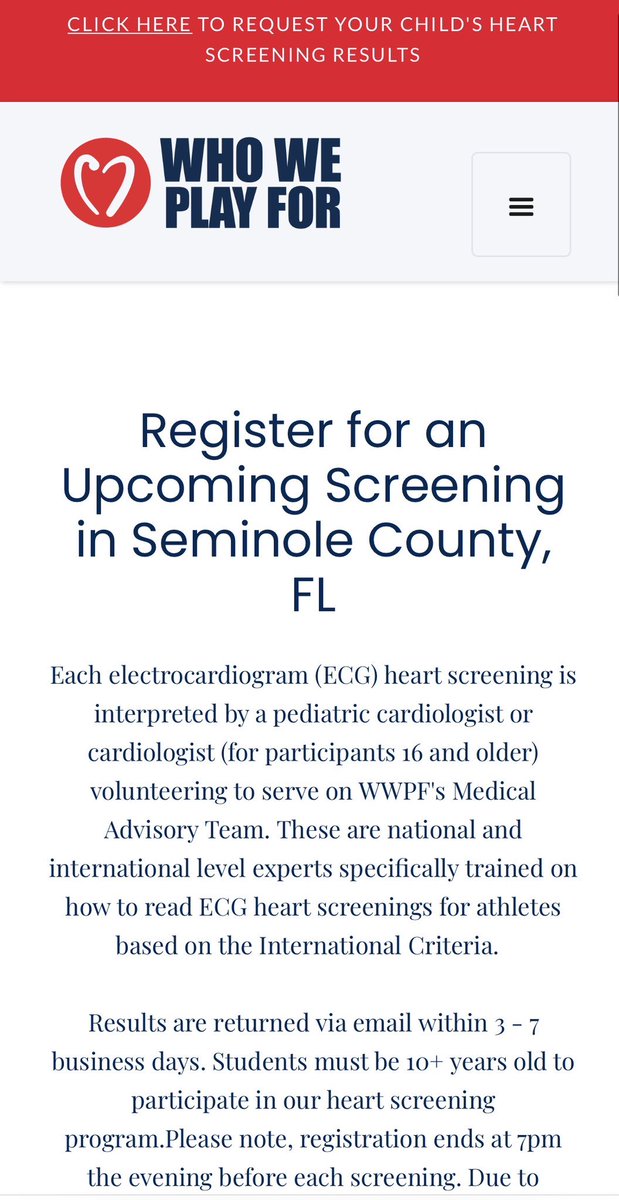 ❤️ ECG TESTING ❤️
Incoming freshman or any new student athletes that did not complete this process in their athletic clearance account: winterspringshs.scps.k12.fl.us/core/fileparse…

If you are unable to obtain ECG at your doctor click link below for some local options: whoweplayfor.org/heart-screenin…