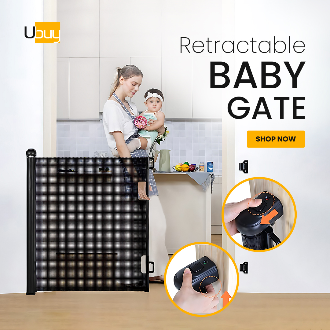 Whether you're a new parent or a seasoned pro, the Retractable Baby Gate will make your life easier. ✨

Shop Now👉 ubys.us/retractable-ba…

#RetractableBabyGate #BabySafety #ParentingHacks #HomeSafety #ChildProofing #WeDeliver #ubuy