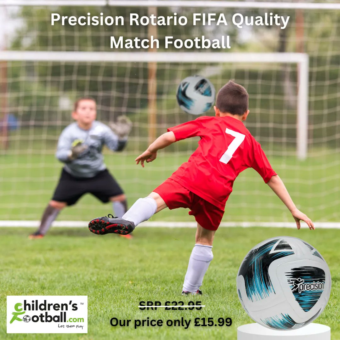 A very affordable 𝗙𝗜𝗙𝗔 𝗤𝘂𝗮𝗹𝗶𝘁𝘆 𝗠𝗮𝘁𝗰𝗵 𝗙𝗼𝗼𝘁𝗯𝗮𝗹𝗹, the 𝗣𝗿𝗲𝗰𝗶𝘀𝗶𝗼𝗻 𝗥𝗼𝘁𝗮𝗿𝗶𝗼 has passed rigorous testing to ensure it is FIFA Quality standard, and is available in sizes 3, 4 and 5.

childrensfootball.com/products/preci… 💚  ⚽ 

#Footballs #MatchFootballs
