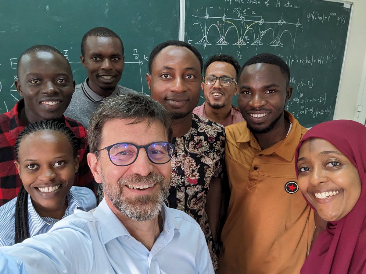 It's great to be back in Rwanda, teaching Solid State #Physics at ICTP's partner institute @ictpeaifr, where the future African Nobels are forged! ✅NB: #EAIFR is hiring! Check out the announcement for *three* faculty positions at: eaifr.ictp.it/about/news/eai…
