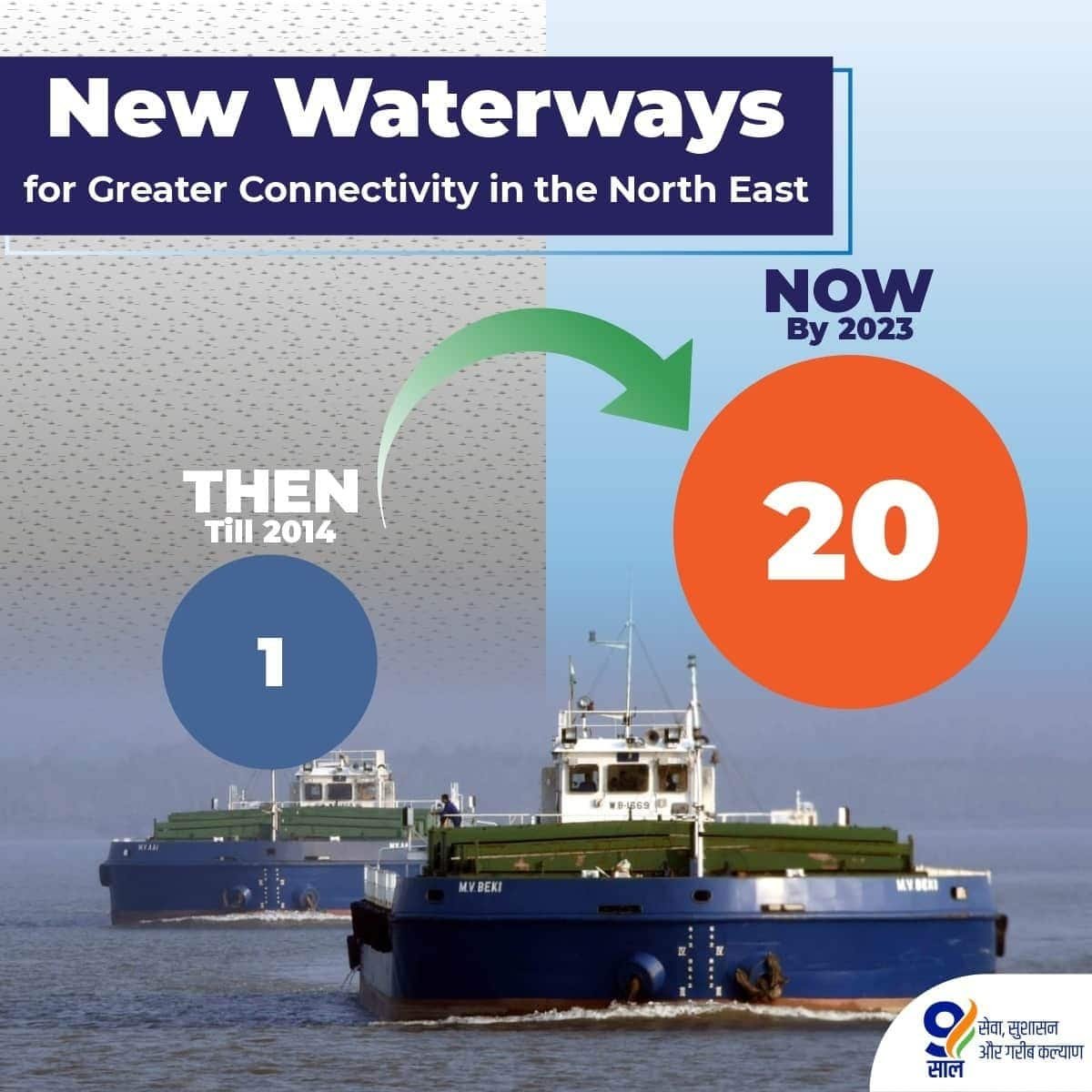 #9YearsOfNorthEastProsperity
New Waterways for Greater Connectivity in the North East
via NaMo App