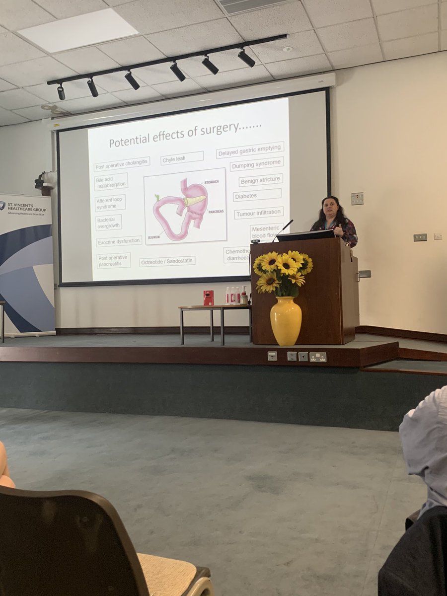 carol_stephens1's tweet photo. Fantastic presentations from Professor J Geoghegan, Dr @SineadNDuggan and Dr @OonaghGriffinRD at the @svuh Nutrition and Pancreatic Disease Study Day #PEI #CP #GISurgery #PancreaticCancer https://t.co/pkL9gIFwt6