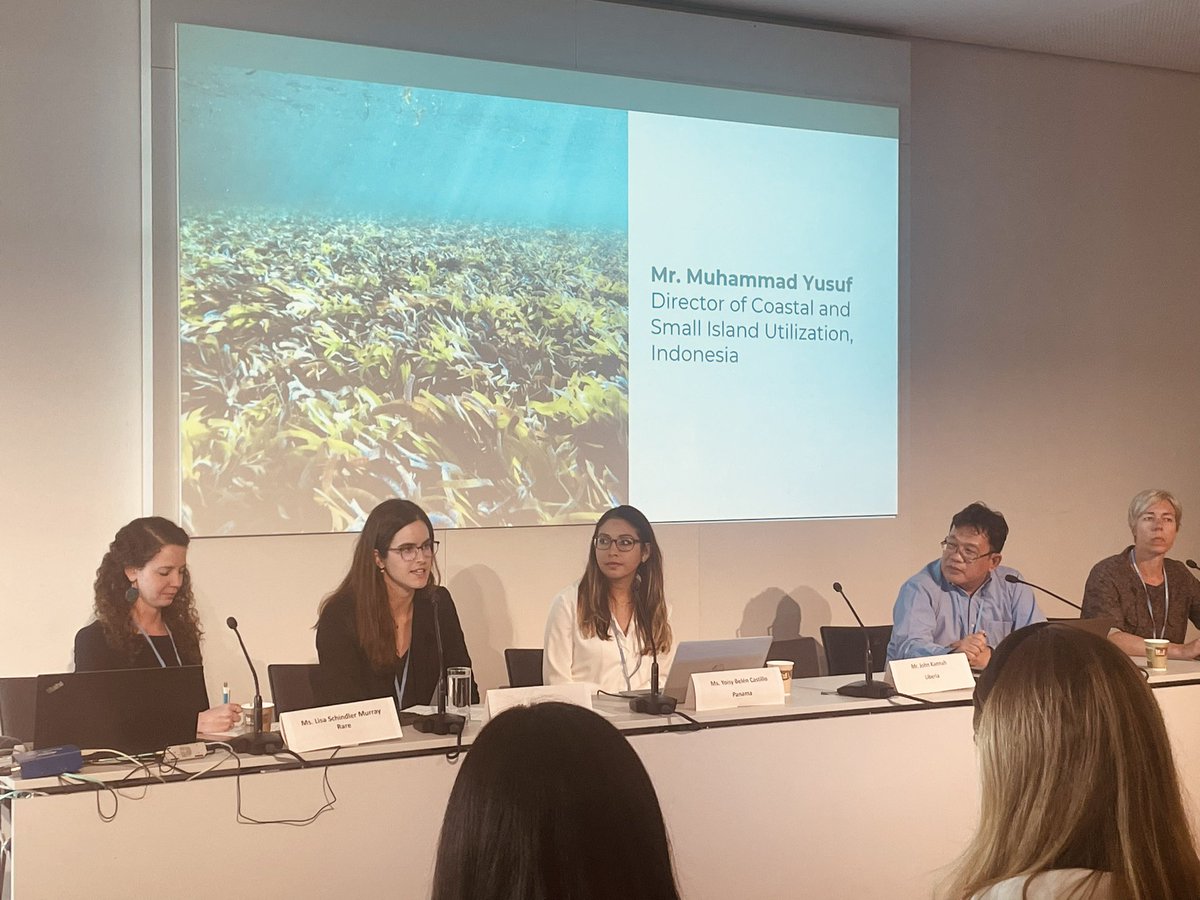 Brilliant diversity of perspectives on #bluecarbon action from Panama, Indonesia, Liberia & @Mangroves @ SB58

@pewenvironment pleased to work with @ConservationOrg, @Rare_org, @nature_org & @WetlandsInt to elevate leadership on NDCs.

PERFECTLY timed for #OceanClimateDialogue 😅