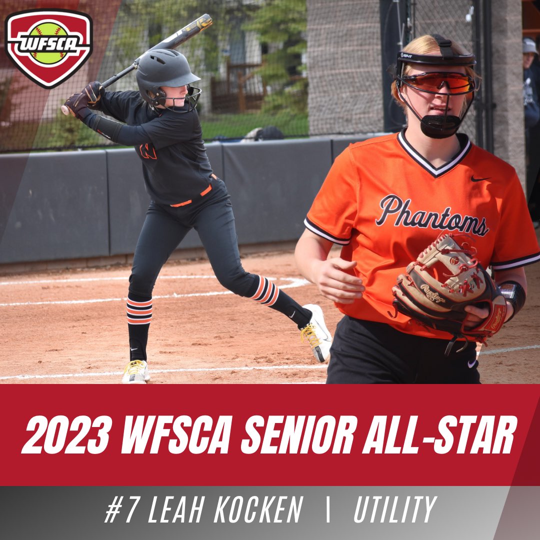 SoftballWDP's tweet photo. 💥Congratulations to #7 Leah Kocken who has been selected for the 2023 WFSCA Senior All-Star Game on June 12th &amp; 13th💥 https://t.co/4n5Pd8mW6E