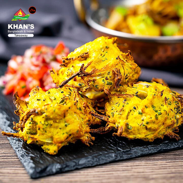 Our freshly made Onion Bhajis are deliciously crispy, flavoursome and cooked to perfection. 

To Order 🌐 khans-takeaway.co.uk
.
.
.
.
#onionbhaji #khanstakeaway  #Takeaway #foodelivery #indian #indianfood #foodisfuel #foodie #lunch #deliciosfood #delicious #weekend