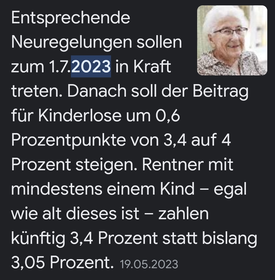 Die jahrelange ungehinderte  Zuwanderung nach Deutschland beschert uns immer wieder jährliche Anpassungsmaßnahmen nach oben durch die Politik.
#Krankenkassenbeiträge 
#Pflegeversicherung 
#Rente