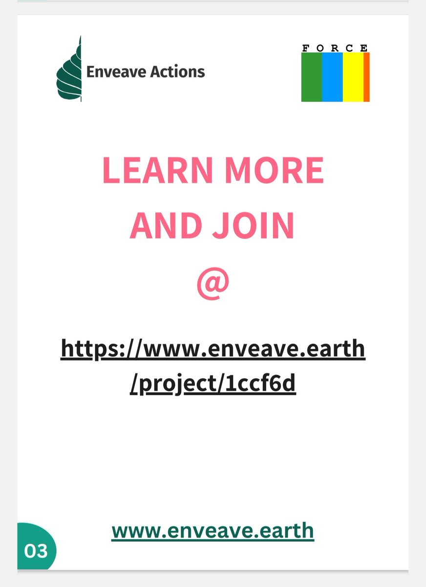 🌿 Support an Environmental Action! 🌿

Force is inviting volunteers to support their 'Mapping of Community - Rainwater Harvesting
Structures in NCT Delhi' initiative.

Join this project at enveave.earth/project/1ccf6d

#environment #sustainability #climatechange #rainwaterharvesting