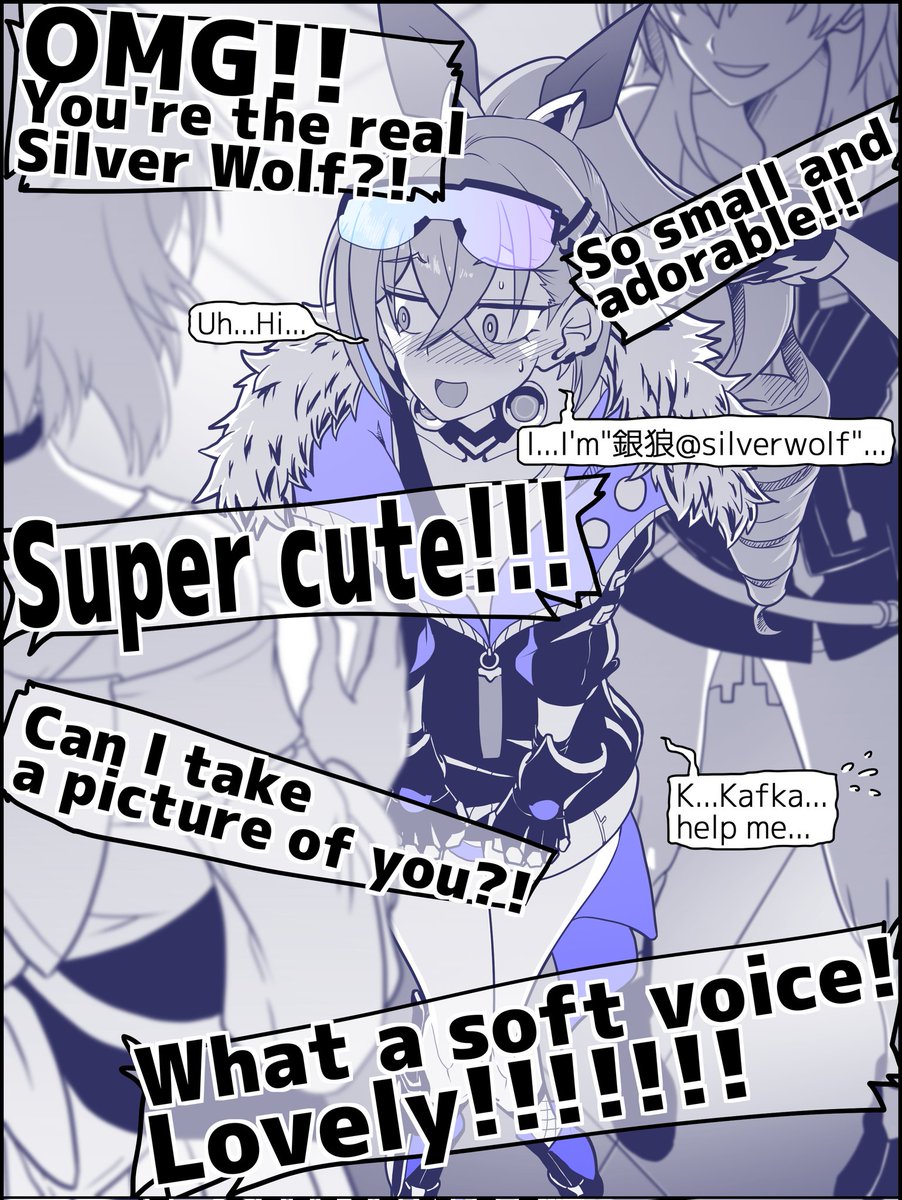 #SilverWolf
#honkaistarrail
Silver Wolf at her first meet-up in her life🐺