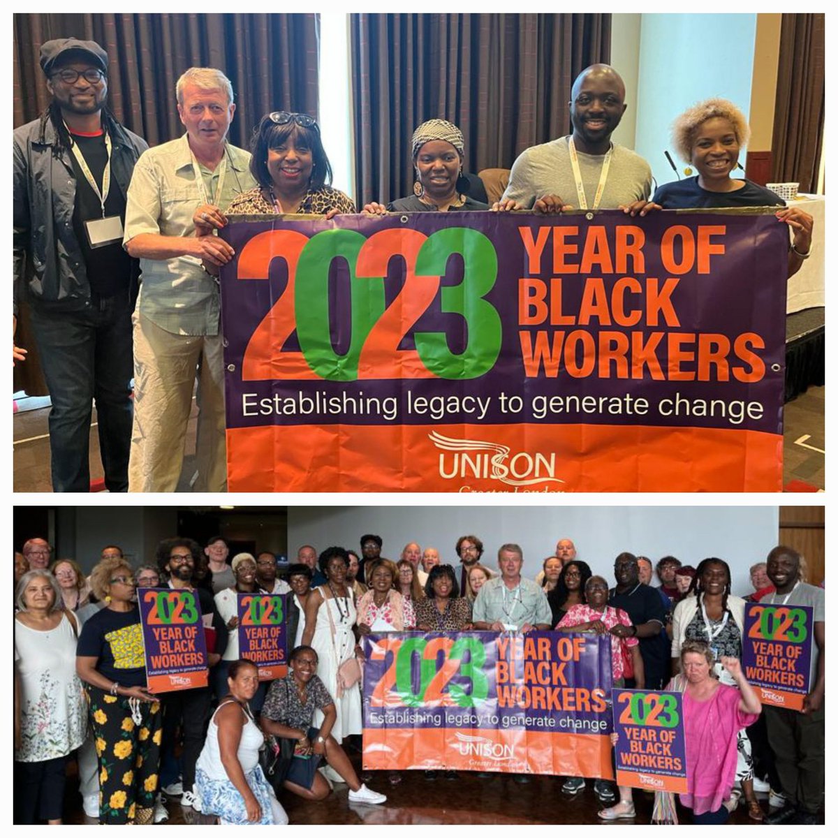 Regional delegates #NDC2023 supporting the Year of Black Workers✊️