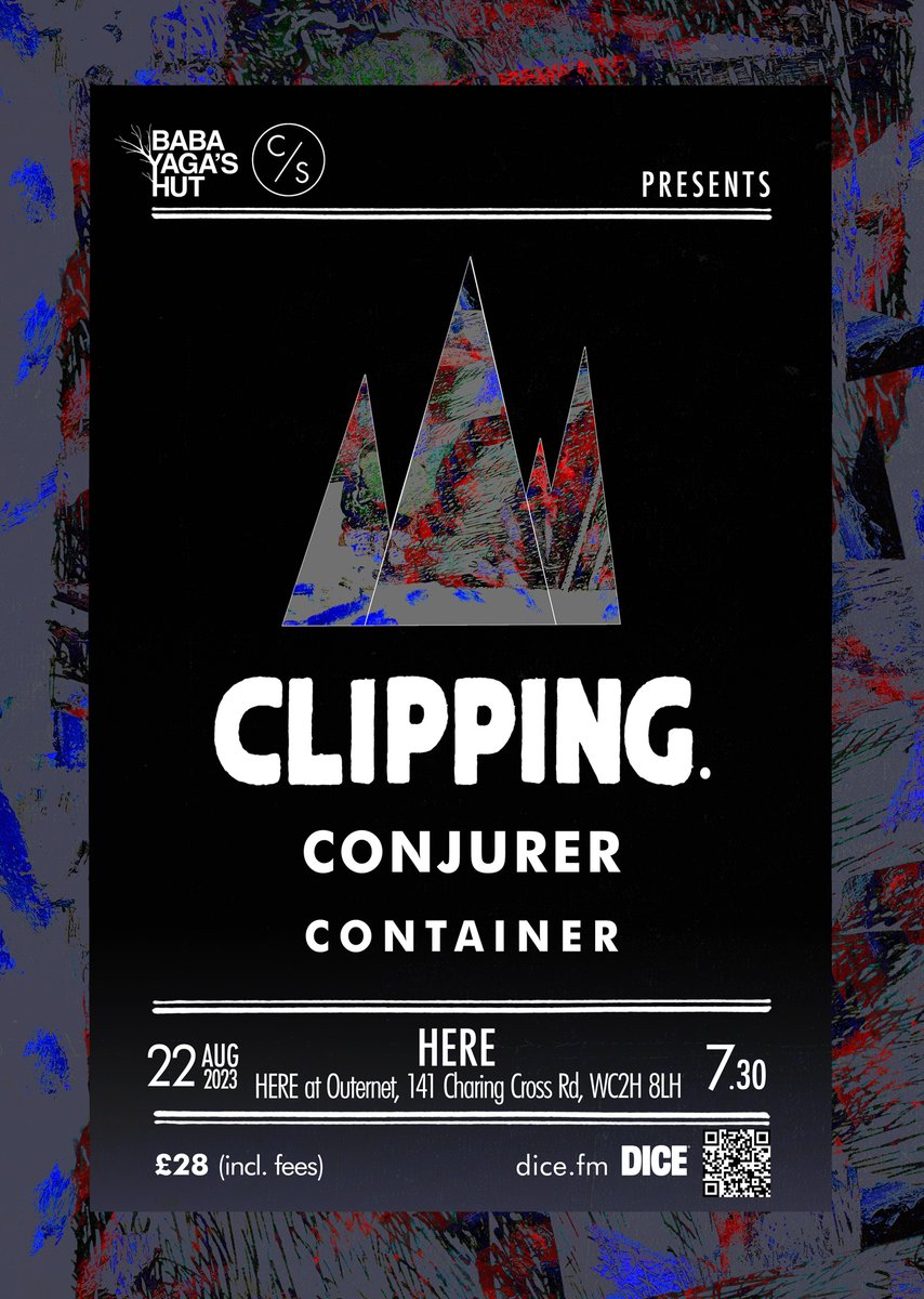 Big support announcement!! @clppng are being joined by @ConjurerUK & Container (@gentledefect) for their massive show on August 22nd!! @subpop Tickets: dice.fm/event/7qpov-cl…