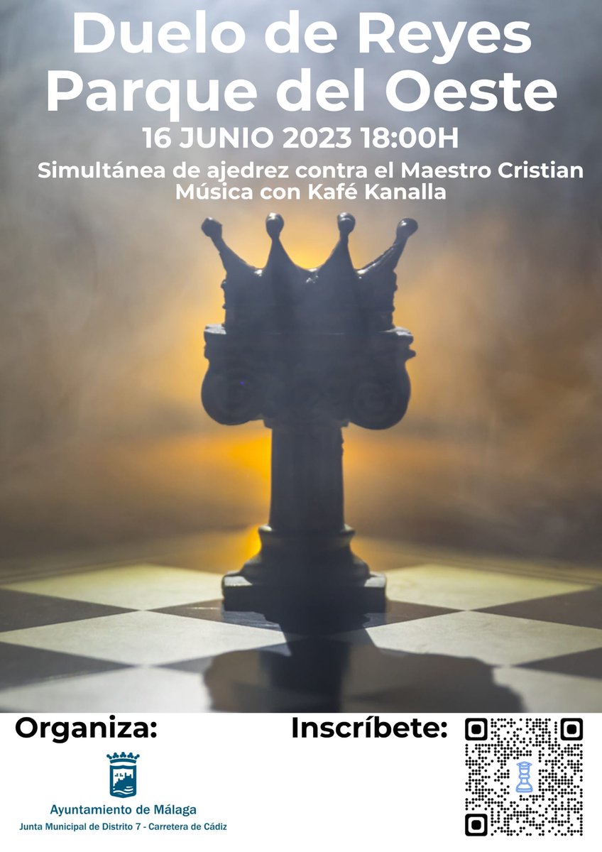 Buenas a tod@s!! 😃
ESTE VIERNES: RETO AL MAESTRO CRISTIAN 🥇🥈🥉 que será  ¡PRESENCIAL!
El reto se realizará el viernes 16 de junio en 2 turnos ( 1º a las 18:00 y 2º a las 19:00 en el Parque del Oeste de Málaga). Plazas AGOTADAS pero... ¡podéis venir a vernos!