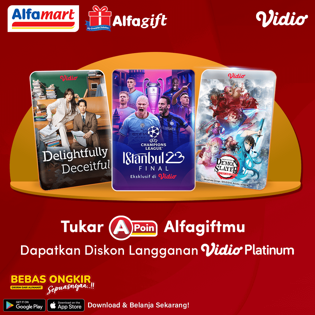 alfamart's tweet photo. Film favoritmu sudah tayang di #Vidiocom
Biar lancar nonton acara favoritmu, dapatkan diskon langganan Vidio Platinum hanya dengan Tukar A-Poin #Alfagift mu😃
Pastikan sudah DOWNLOAD aplikasi #Alfagift di Playstore atau Appstore!
https://t.co/bbsw0M157d https://t.co/8JUsSF9UJY