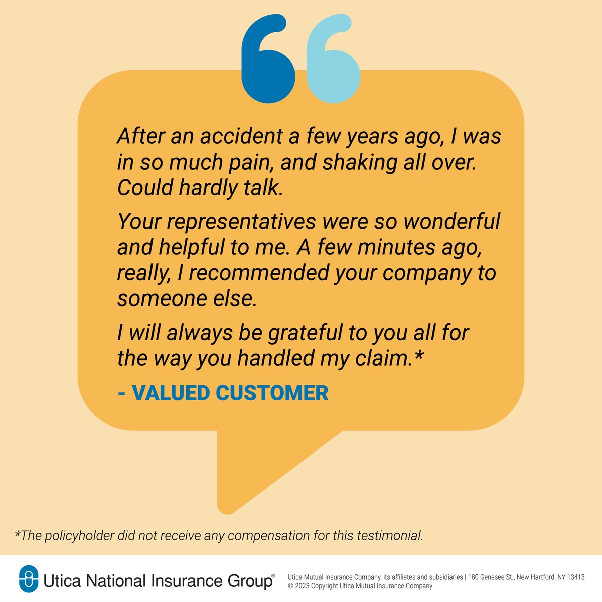 Thank you to our customer (who asked to remain anonymous) for recently sharing her experience with our Claims team. 

We value your feedback and are truly proud to be “at our best when you need us most.”

#Testimonial #Claims #ClaimsTestimonial #Review #CustomerFeedback