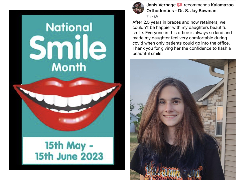 kal_ortho's tweet photo. NATIONAL SMILE MONTH. Team KO thanks Eliana Verhage's Mom for this photo and review of their KO Experience!
#kalamazooorthodontist #kalamazooorthodontics #portageorthodontist #portageorthodontics #koexperience #Kalamazoobraces #drjaybowman #KOsmiles #ButterflySystem https://t.co/1bOBJHqZ2g