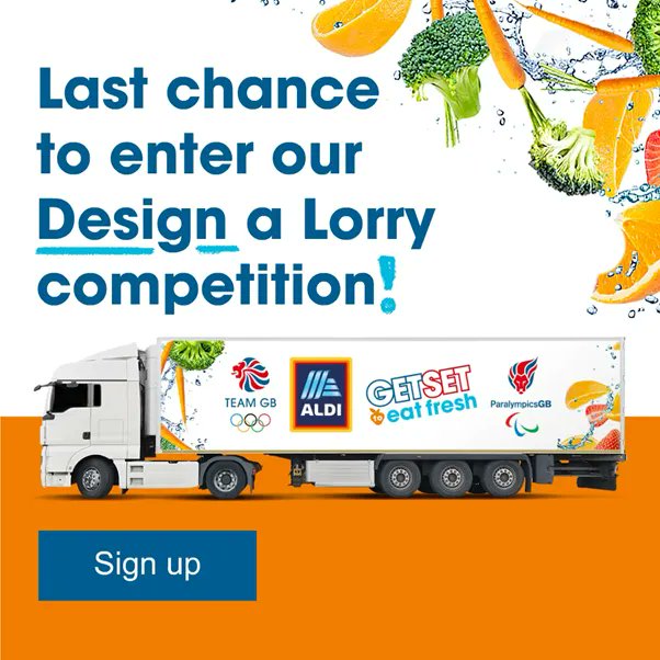 The design an @AldiUK lorry competition 🚛 with @TeamGB, @ParalympicsGB is back and there's still time to enter and win prizes! Students’ designs will be judged by a panel including Olympic and Paralympic athletes @Brownskinjessie & @ChristopherSke2! buff.ly/42I78nT