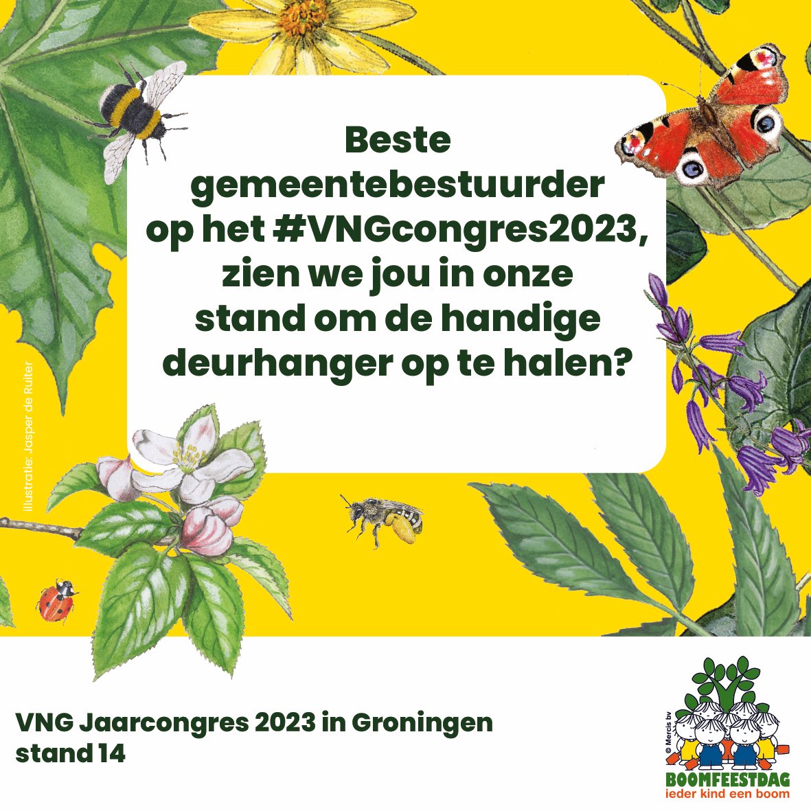 Wij staan op #vngcongres2023 in #Groningen. Vergeet niet de Boomfeestdag-deurhanger mee te nemen. Hierin vind je waarom het zo waardevol is om samen met kinderen bomen te planten.
Organiseer jij ook een Boonfeestdag: boomfeestdag.nl/activiteiten/a… <a href="/staatsbosbeheer/">Staatsbosbeheer</a> #wethouder #gemeente