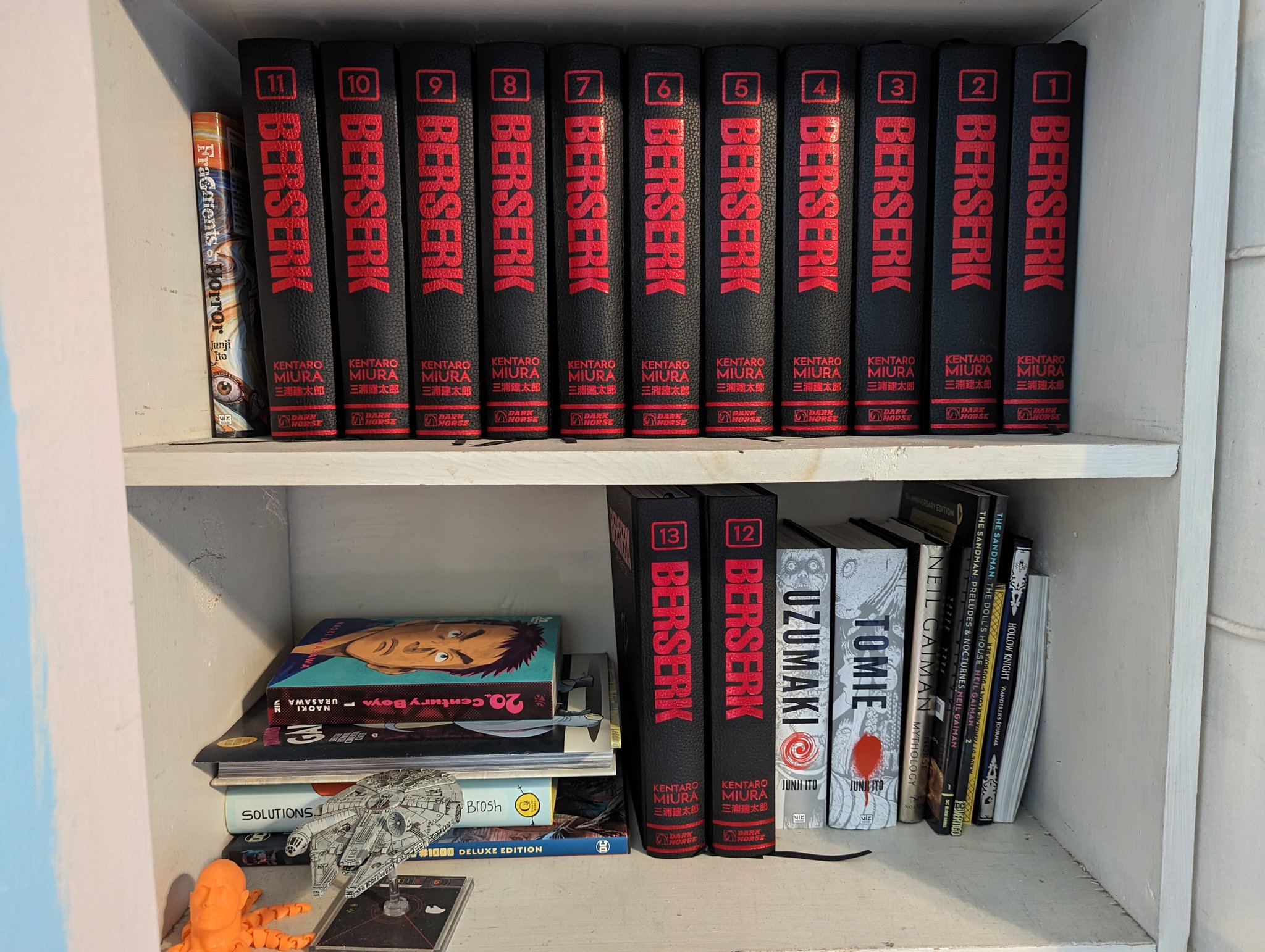 Zingus on X: I will forever be mad that my full Berserk collection doesn't  fit on one shelf. Why must the universe be so cruel   / X
