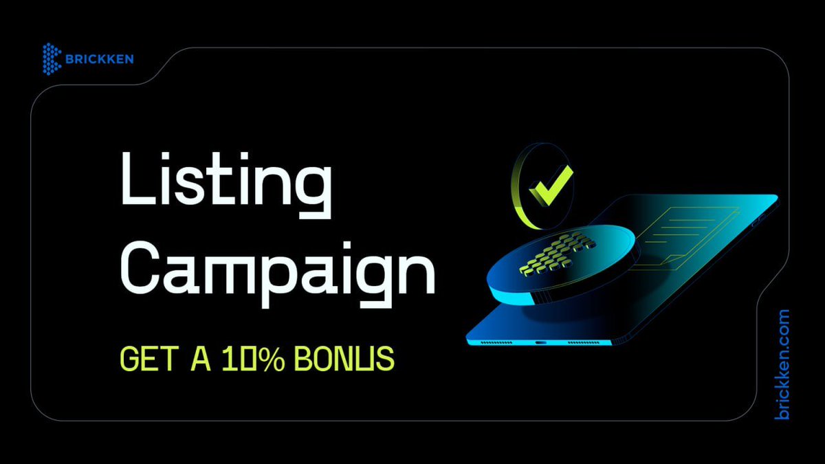 Brickken's tweet image. #BKN is listing Soon 🚀
💼 Be among the limited 1000 participants to enjoy a 10% bonus on their purchase during the first 2 weeks of listing!
To Participate ➡️ brickken.com/bkn-listing

⌛️ Time is limited, so act fast! 

Listing details coming soon, get prepared... 👀