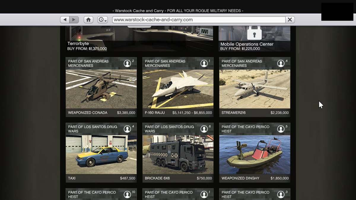 WildBrick142's tweet photo. all new vehicles on websites #GTAOnline https://t.co/pLebiubJH3