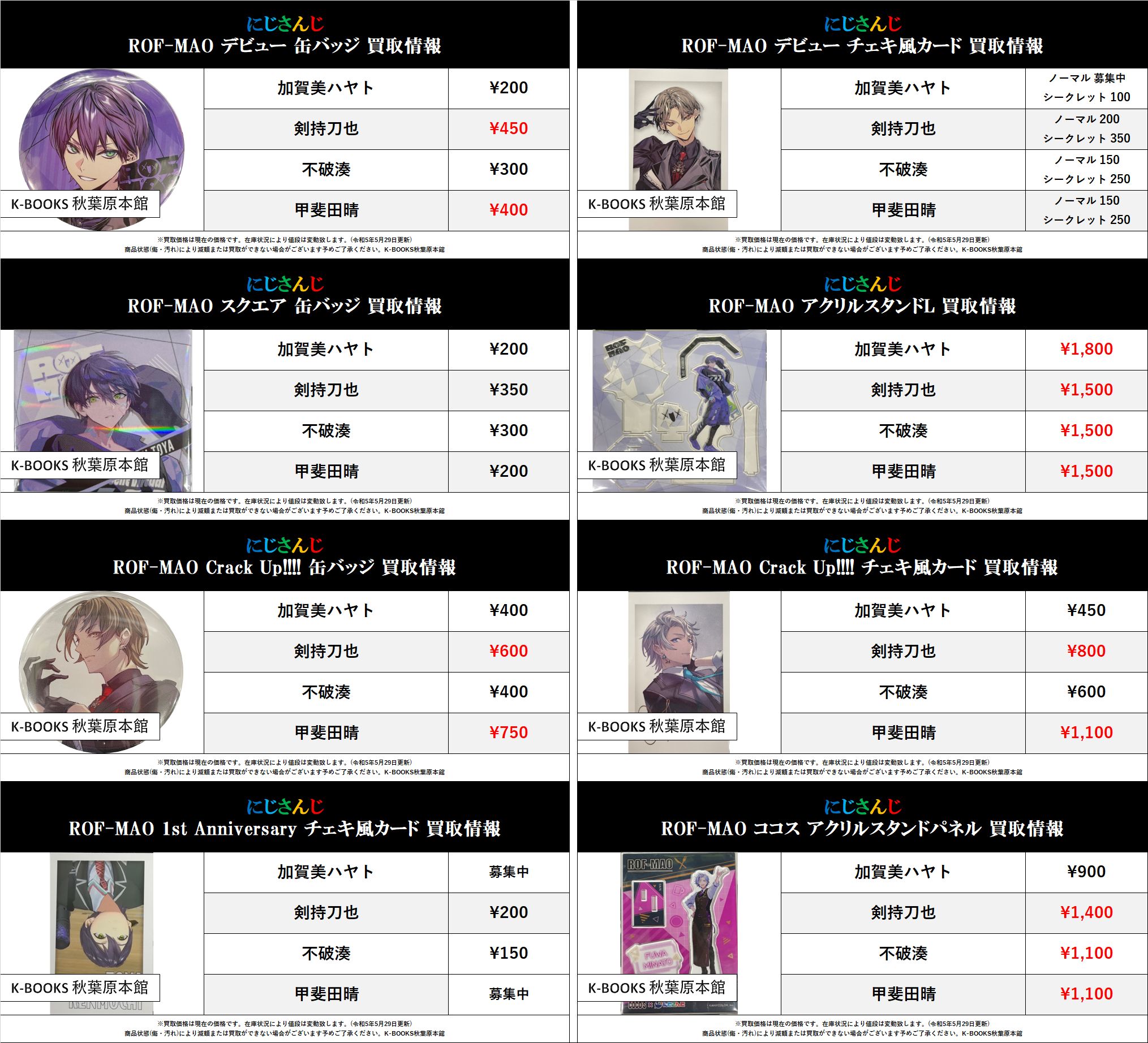 甲斐田晴 ROF-MAO 1st Anniversary チェキ風カード 甲斐田晴 ROF-MAO 1st Anniversary チェキ風カード 【公式通販】