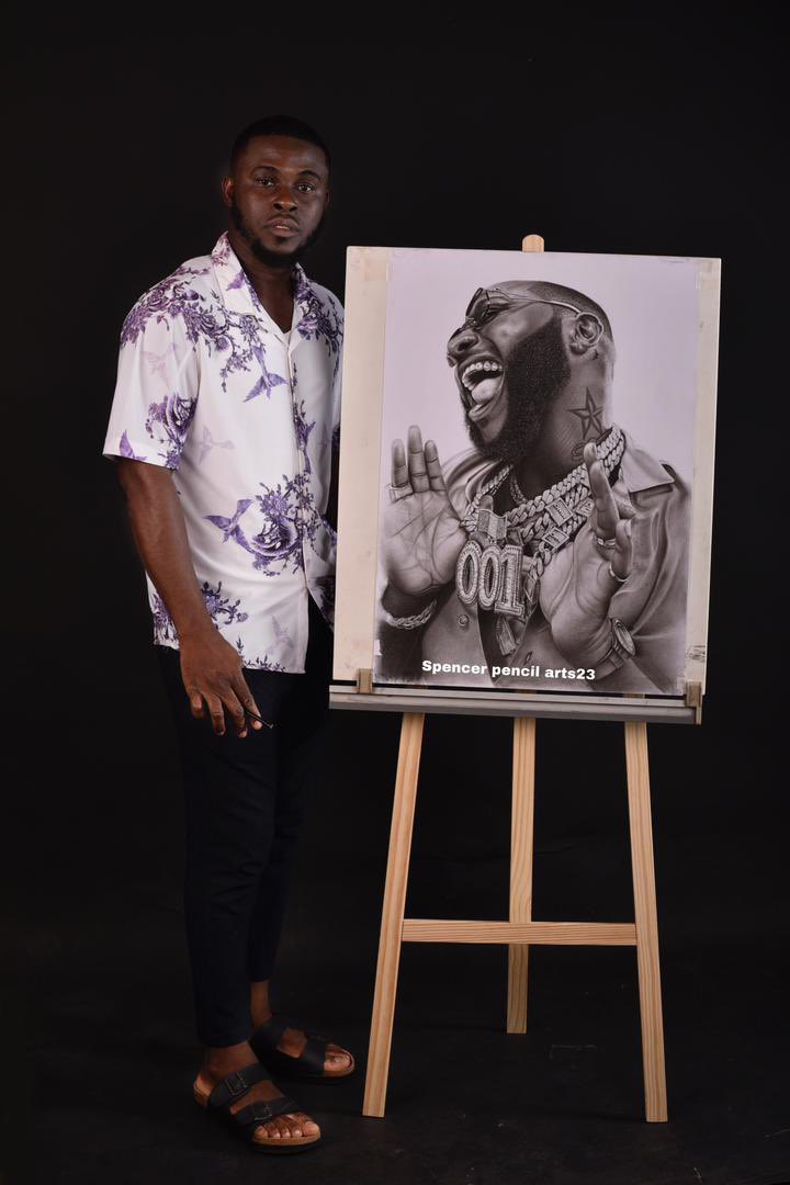 KingJonilar's tweet photo. Super star, @Davido must see this. 
The love from this side is deep ❤️🇬🇭
🖼️: Spencer Pencil Arts ✏️ https://t.co/0JzvGxDlYU