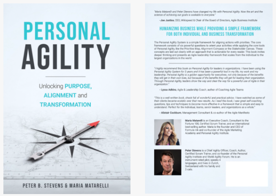 MariaMatarelli's tweet photo. The Personal Agility book is for anyone who wants to get into the driver’s seat of their life. Get your copy today! https://t.co/CFfQui7kTf #PersonalAgility #TimeManagement #Productivity #Agile #Scrum #Business https://t.co/jckbTpYG68