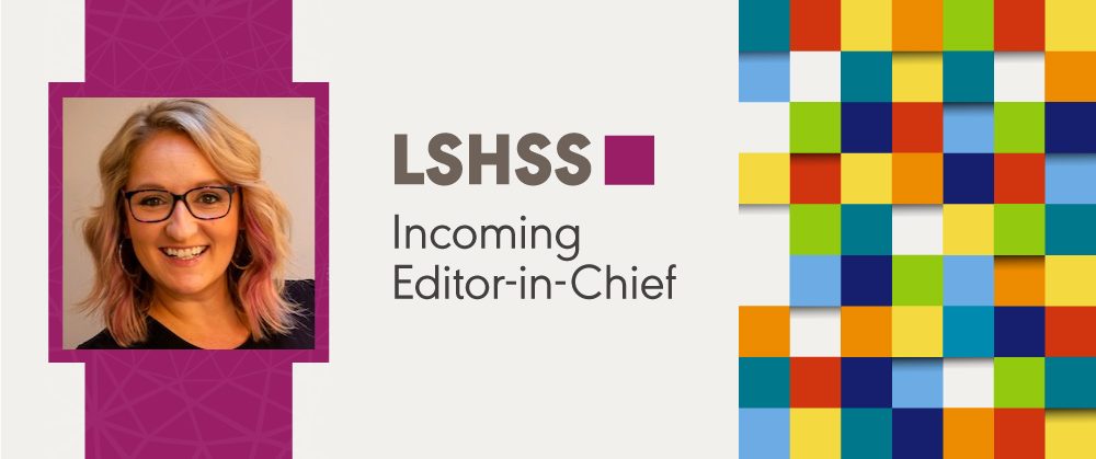 NEW BLOG POST:
Kelly Farquharson Selected as Editor-in-Chief of LSHSS! Congrats, Dr. Farquharson, and welcome to the #ASHAJournals Editorial Team!

on.asha.org/45WT4Ke 

@SIGPerspectives @ASHAWeb @ASHALeader #slpeeps #slp2b #audpeeps @CSDisseminate #AcademicTwitter