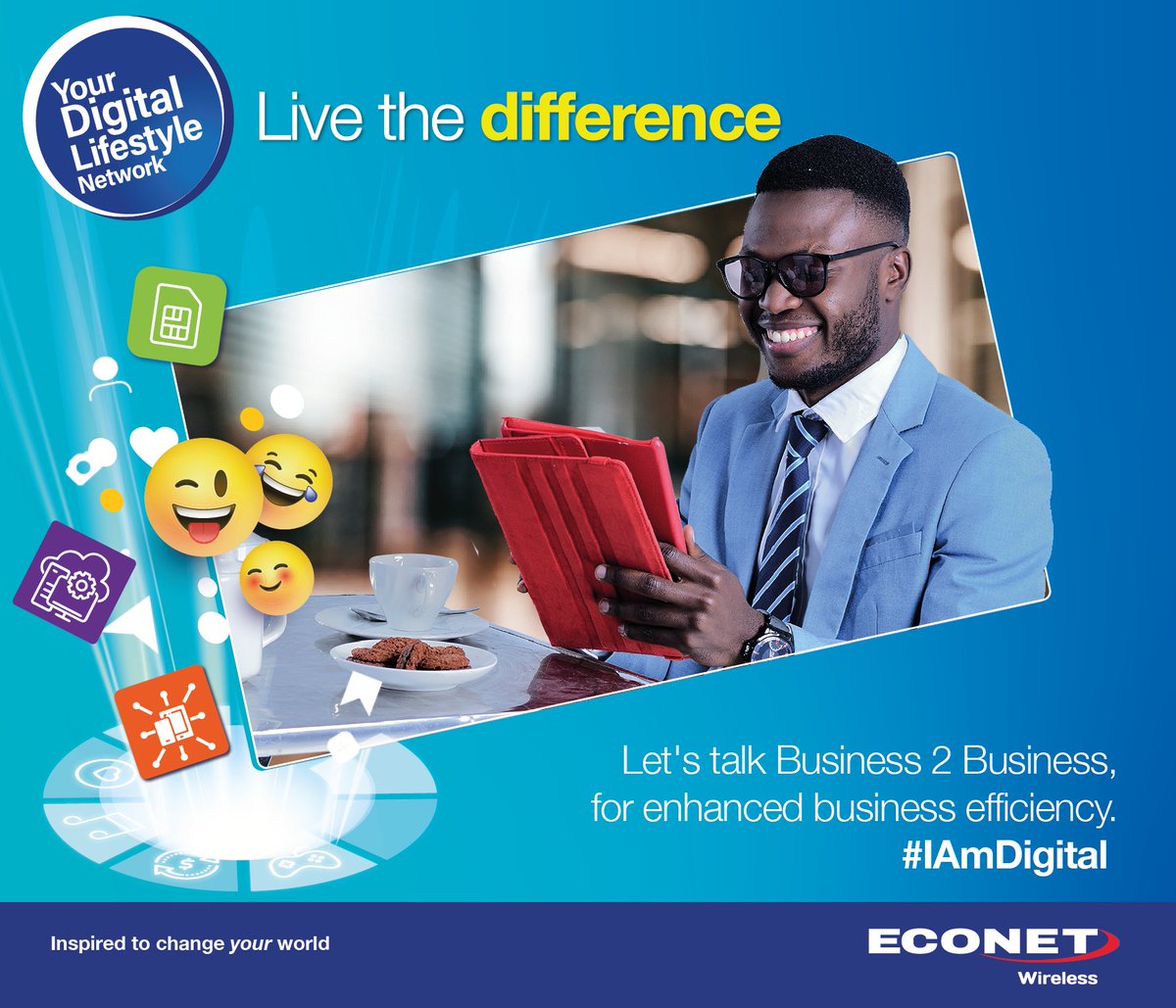 econetzimbabwe's tweet image. For enhanced business efficiency, Let's talk Business 2 Business
#LiveTheDifference #IAmDigital