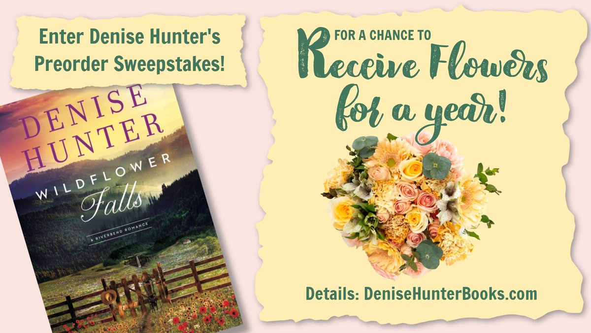 DeniseAHunter's tweet photo. Who wants to #win flowers for a year? It's easy to enter. Learn more here: https://t.co/pXRQf0jeWT #preordersweepstakes https://t.co/rW4Hfjj0rU