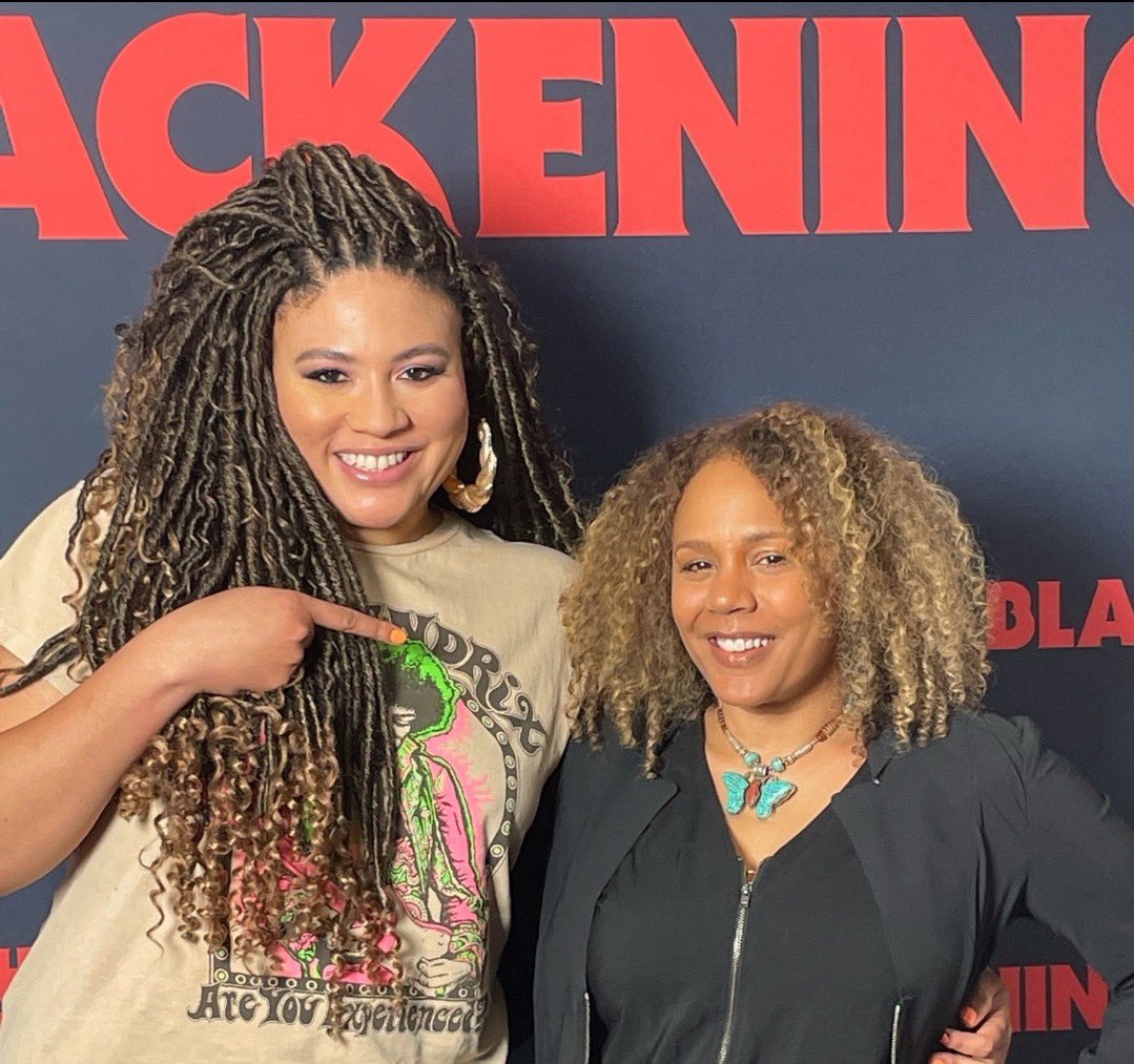 look who popped out at our LA screening - the one-and-only Rachel True! speaking of, name the 90s cult classic horror film where she played the lone Black witch. I wanna see which one of y’all would survive #TheBlackening 😉